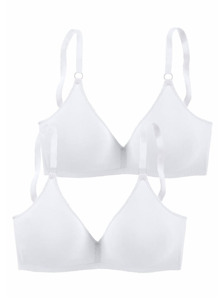Bralette-BH in 2xweiß