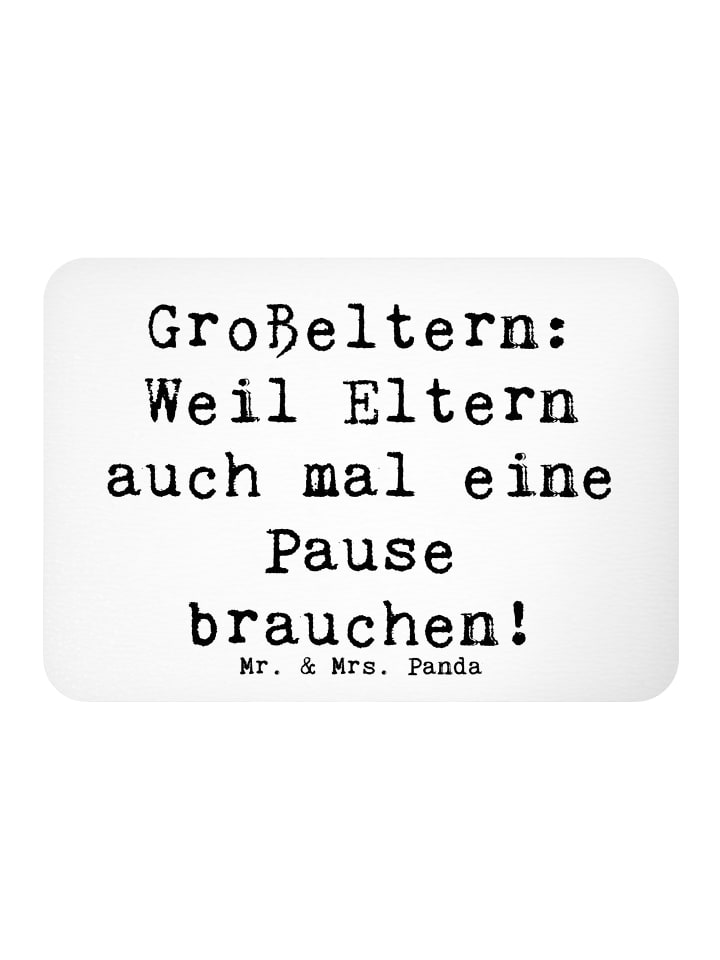 Magnet Spruch Großeltern Pause mit Spruch in Weiß