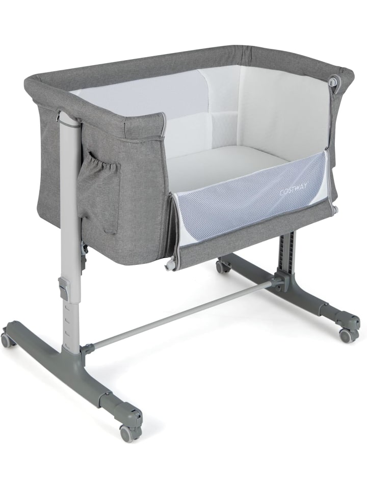 3 in 1 Beistellbett in Grau