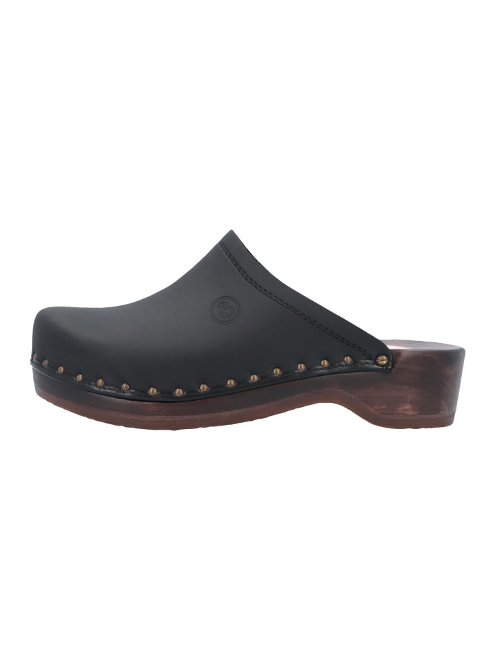 Clogs Natur-Toeffler in Schwarz