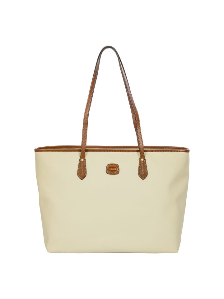 Volterra Firenze Shopper Tasche Leder 35 cm cream
