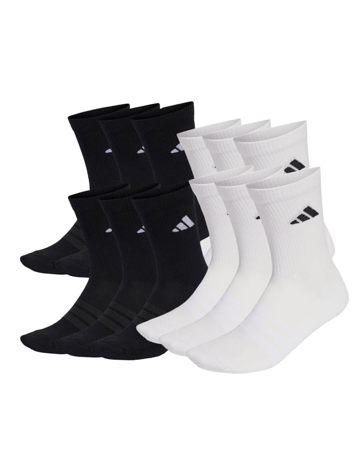 Socken 12er Pack in Weiß/Schwarz