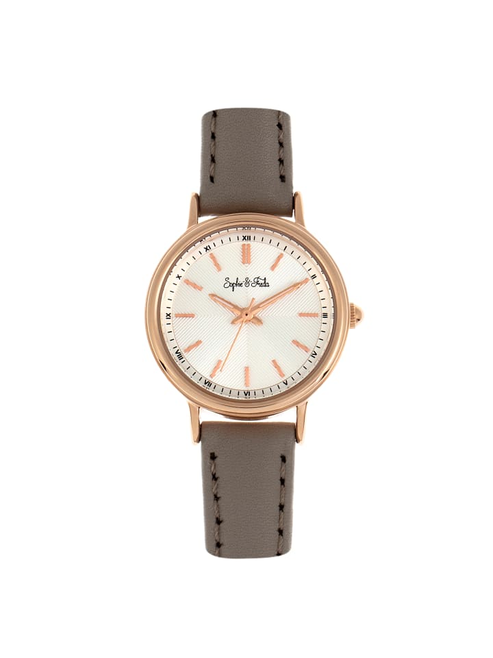 Berlin Lederarmbanduhr in Grey