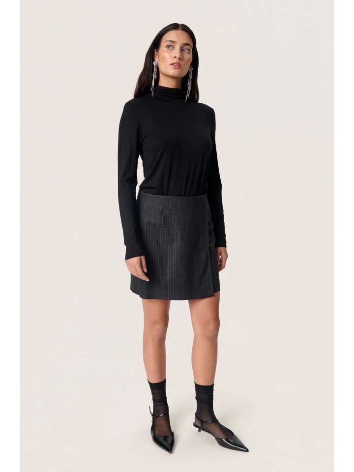 Rock SLMalodi Gerade Passform in Grey Melange Pinstripe
