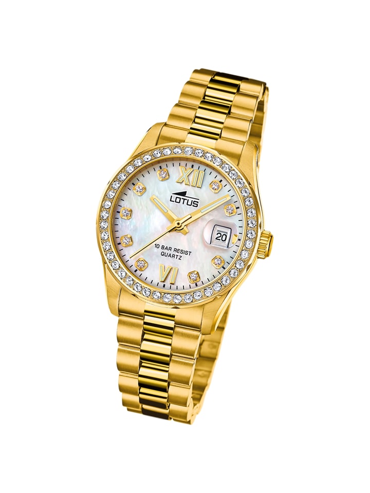 Chronograph-Armbanduhr Lotus Classic gold mittel (ca. 32,5mm)