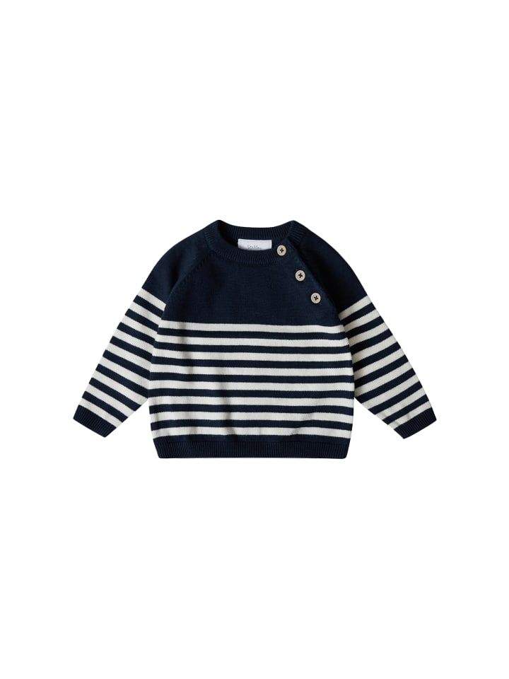 Gestreifter Pullover in navy