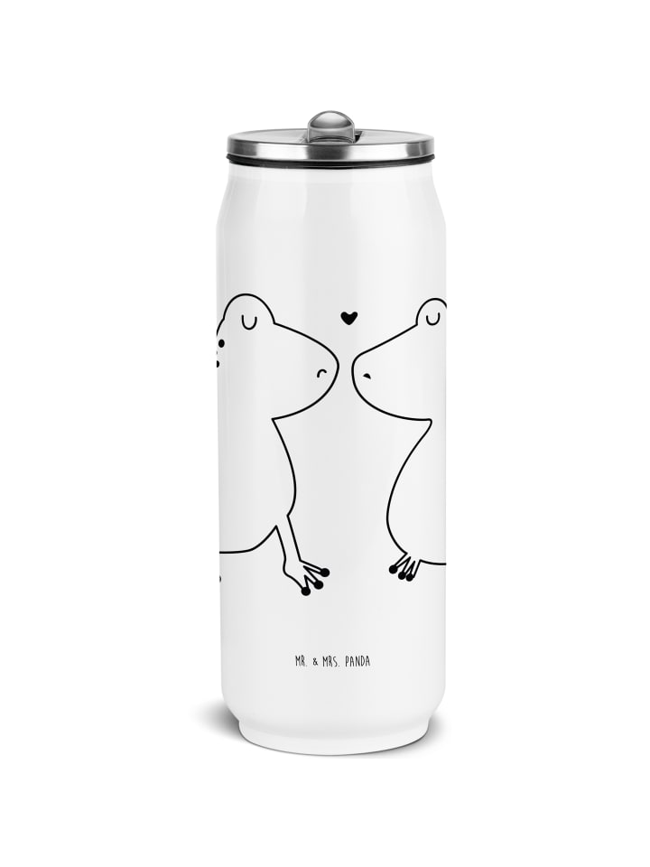 Thermosbecher Frosch Liebe ohne Spruch in Weiß