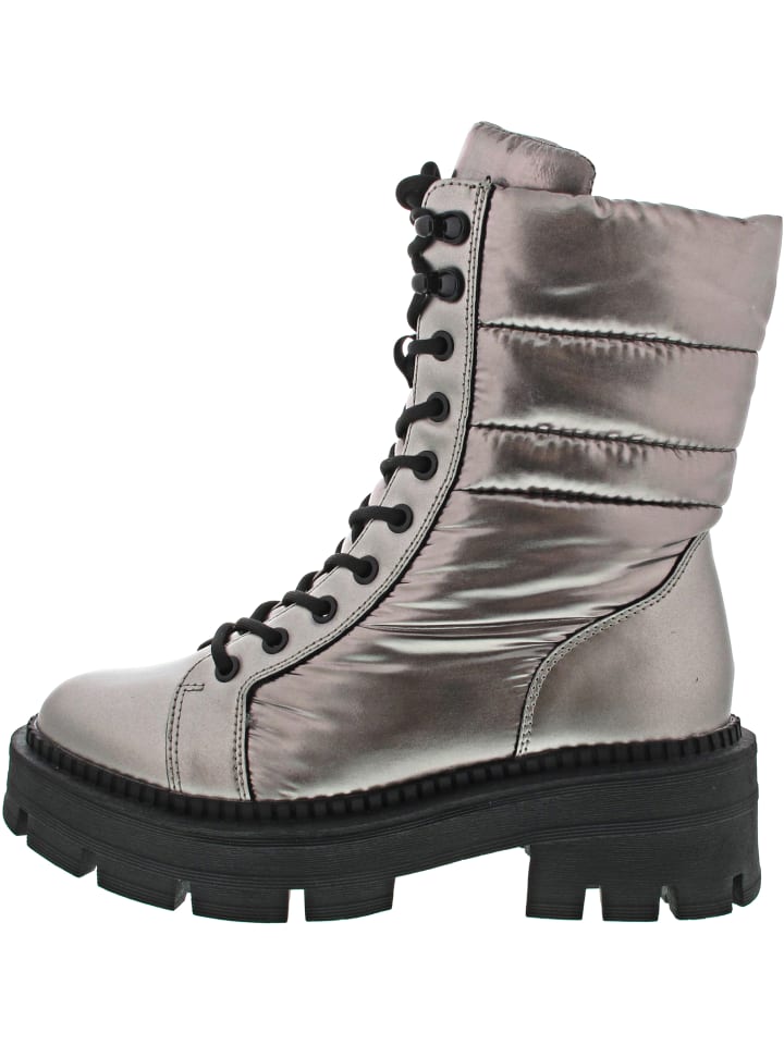 Schnürstiefel Silber