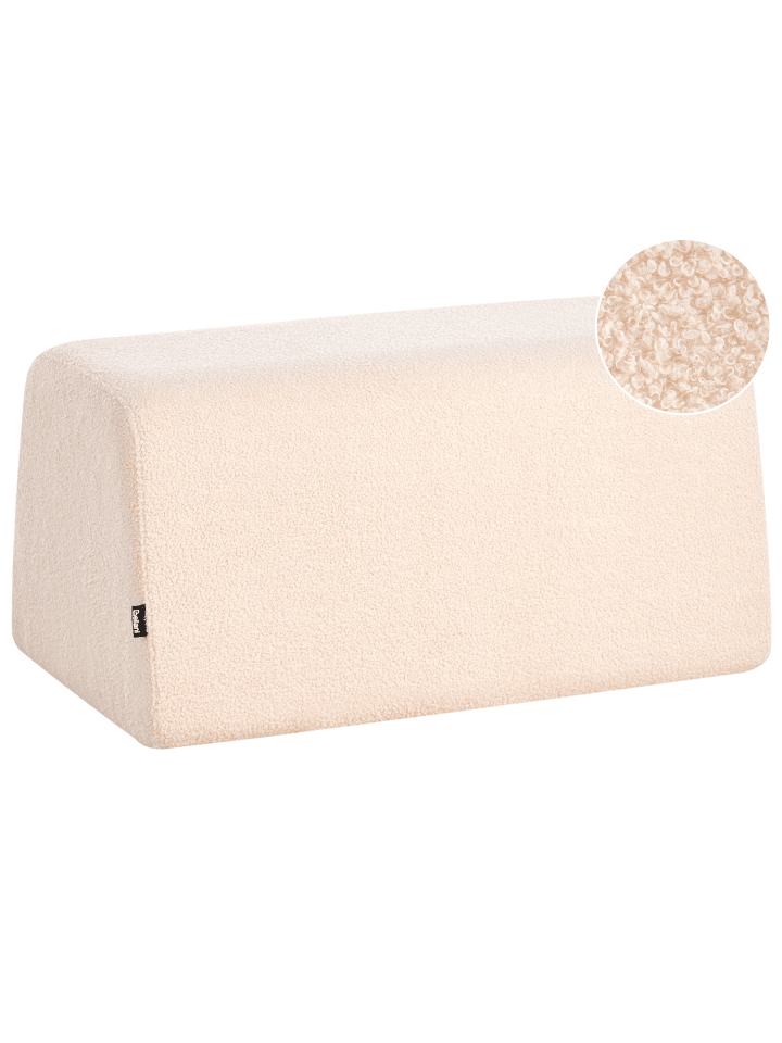 Pouf SINCLAIR in Beige - (W) 79 x (H) 40 x (L) 49 cm