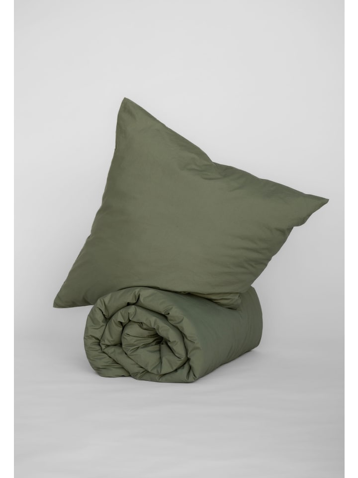 Perkal Bettwäsche Set Style MAJULI in herbal green