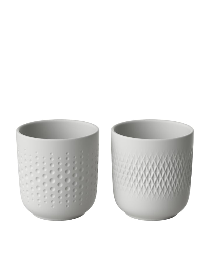 2-tlg. Becher Manufacture Collier in 290 ml in Blanc