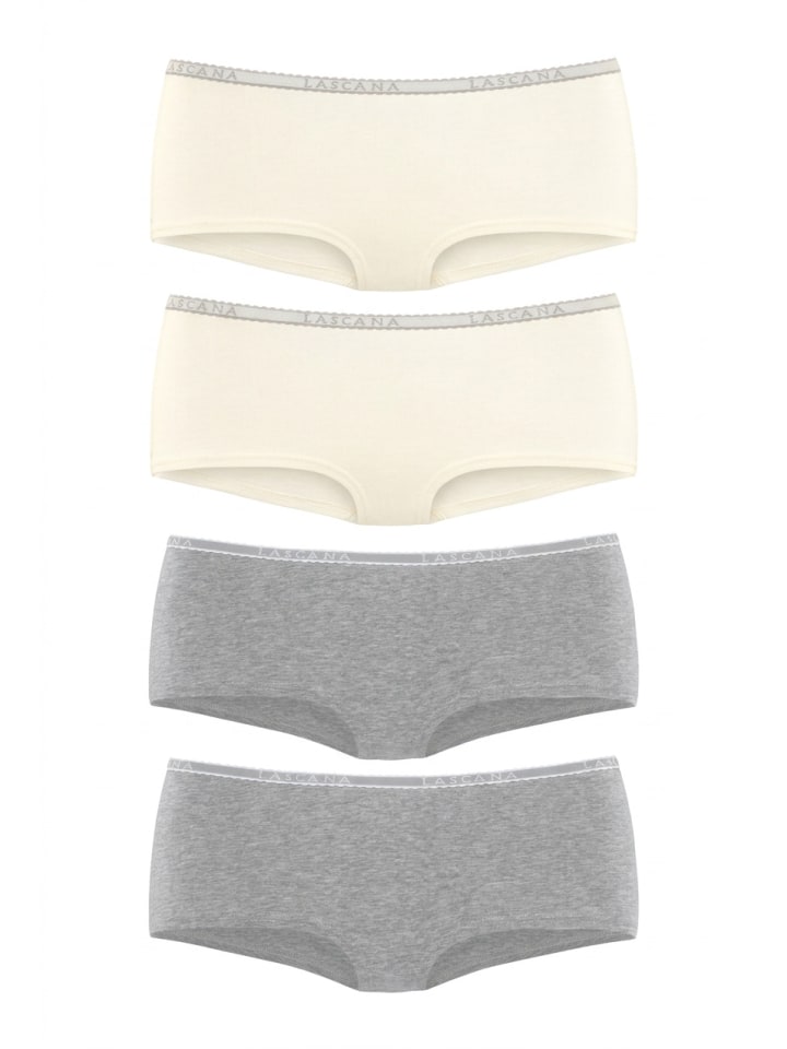 Panty in grau-meliert / creme