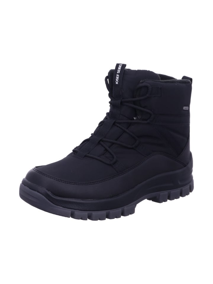 Schnürstiefelette in schwarz