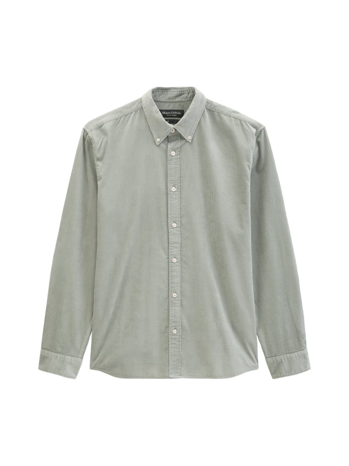 Cord-Hemd regular in Faded Mint