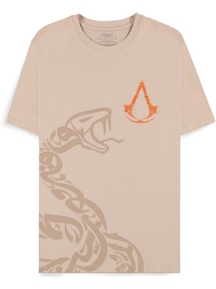 T-Shirt "Mirage Snake" in Beige