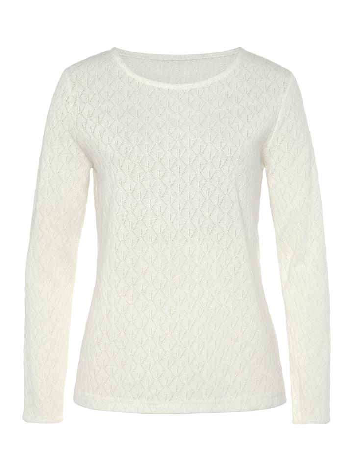 Langarmshirt in creme
