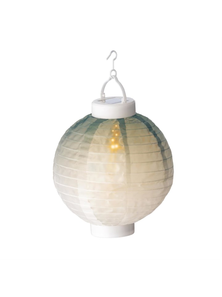 LED Solar Lampion in grün - D: 20cm