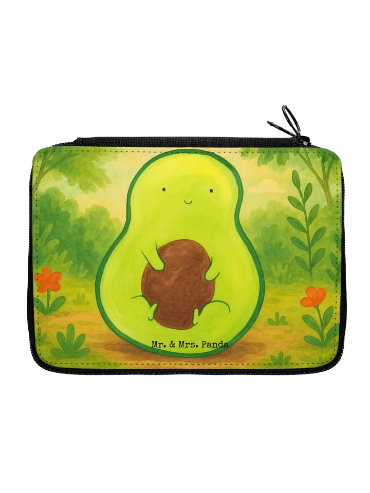 Mäppchen Avocado Kern Design ohne Spruch in Weiß