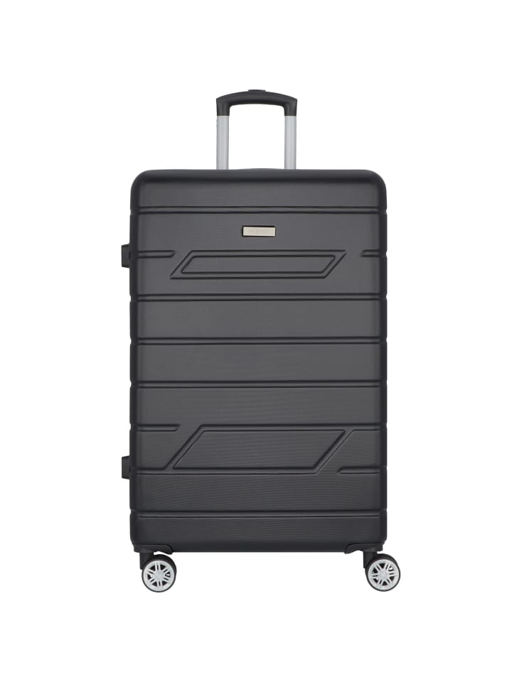 Bergamo 4 Rollen Trolley 75 cm schwarz