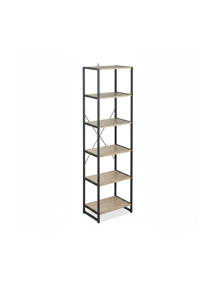 Standregal in Braun - (B)50 x (H)180 x (T)35 cm