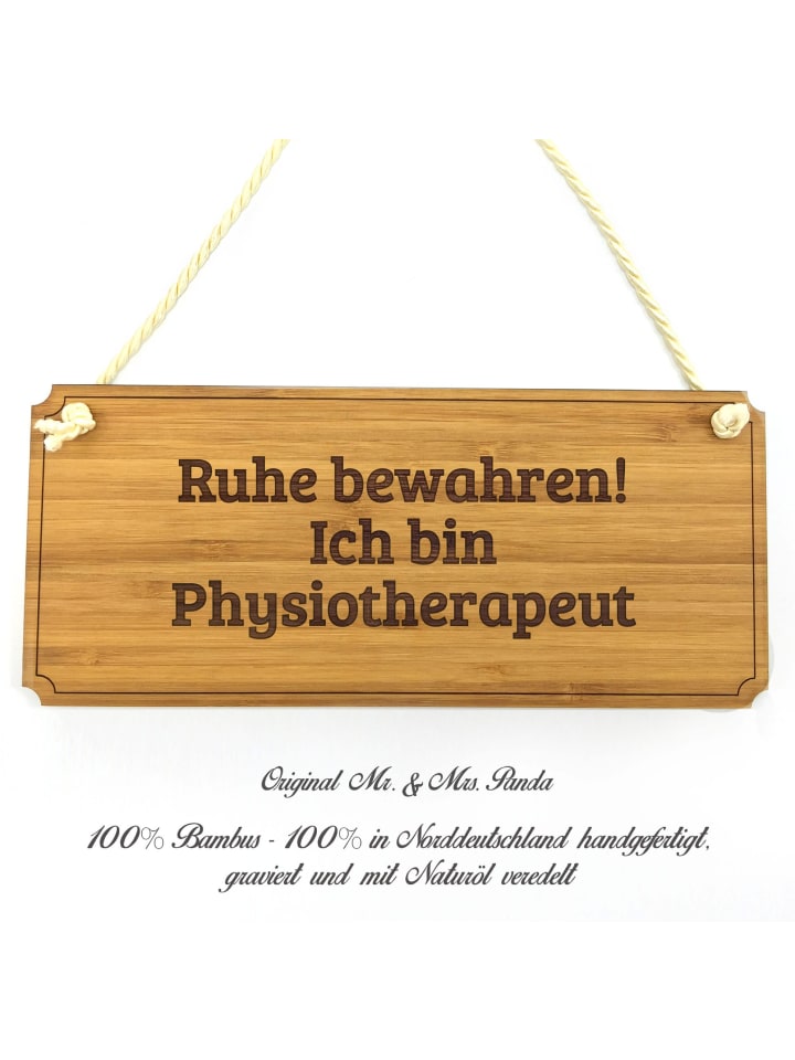 Schild Physiotherapeut mit Spruch in Keine Angabe