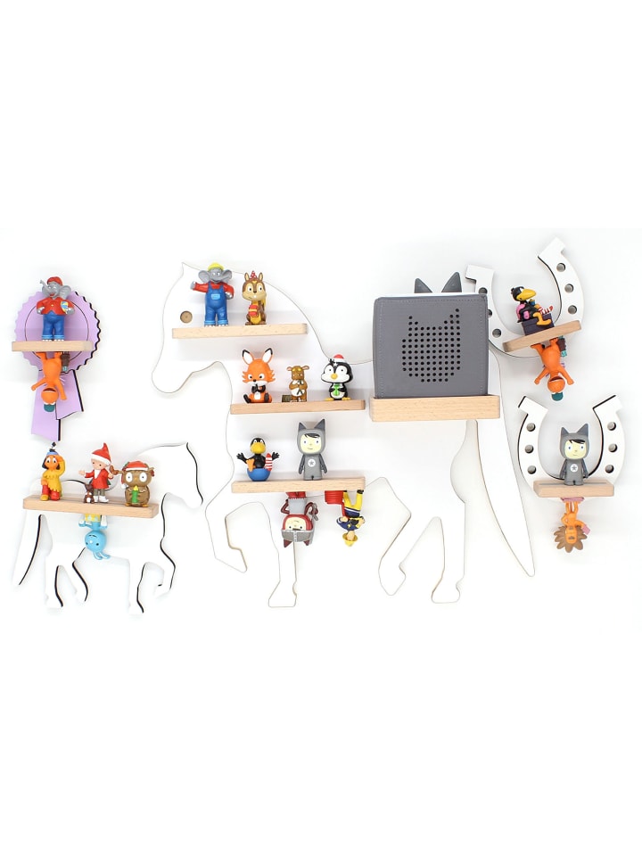 Regal Tier Pferd Kinder Toniebox Tonies Figuren in Weiß