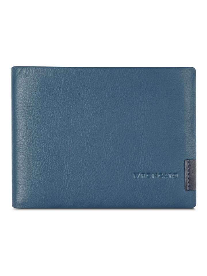 Monaco Geldbörse RFID Schutz Leder 12 cm denim