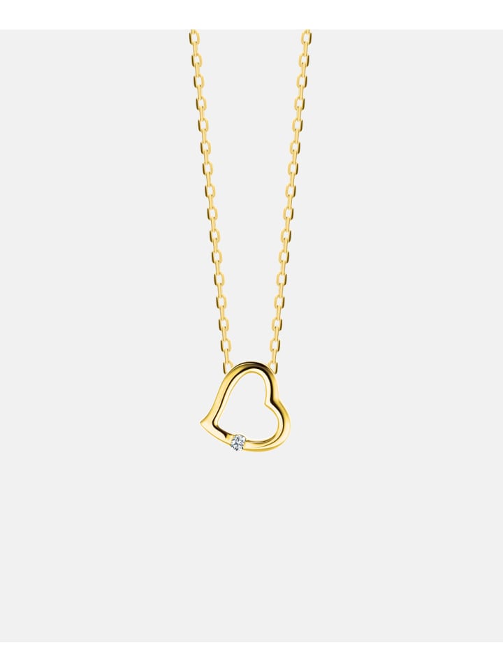 Halskette aus 750 Gelbgold mit Diamant