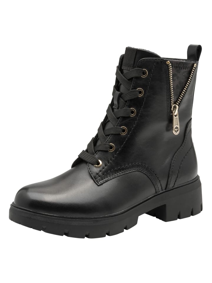WIDE FIT Stiefelette in BLACK/GOLD