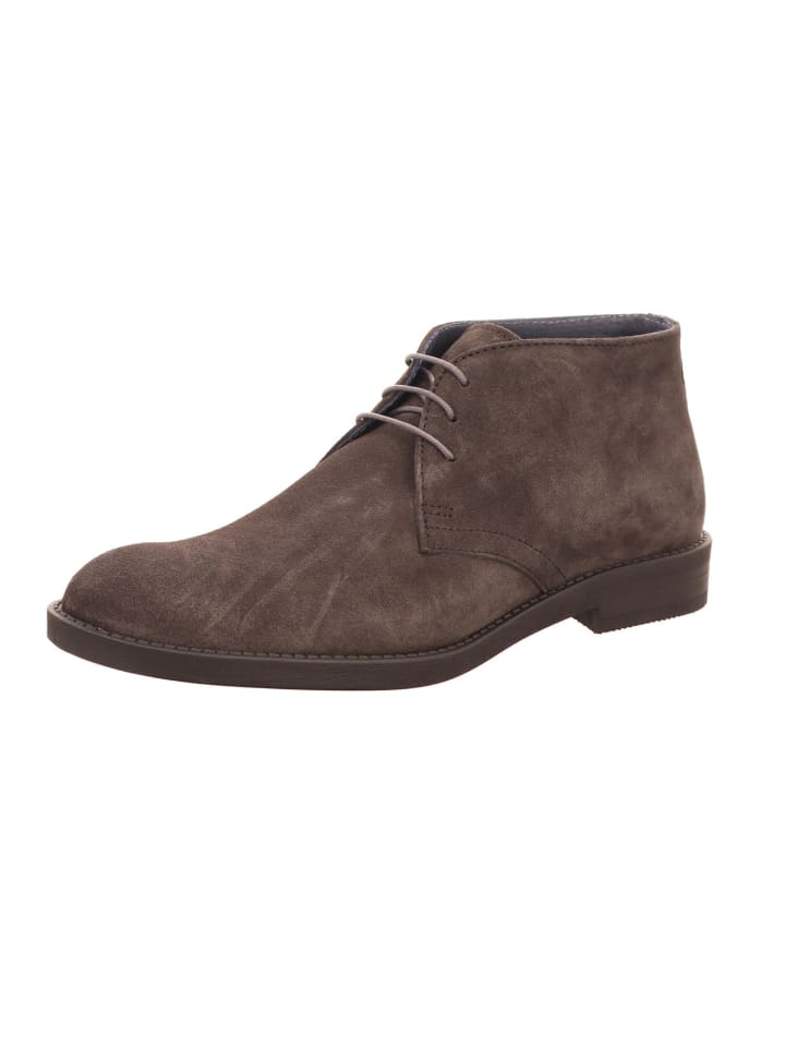 Herren- Stiefel/ Boots ungefüttert 6571A,carbone in grau