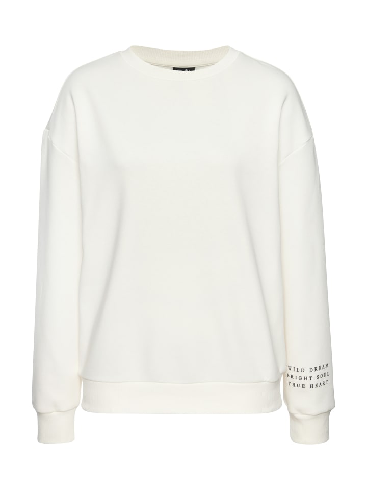 Sweatshirt in wollweiß