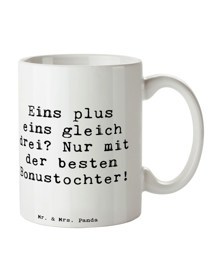 Tasse Beste Bonustochter mit Spruch in Weiß