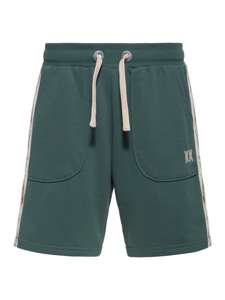 King Kerosin Sweatshorts I Make My Dreams Come True in grün