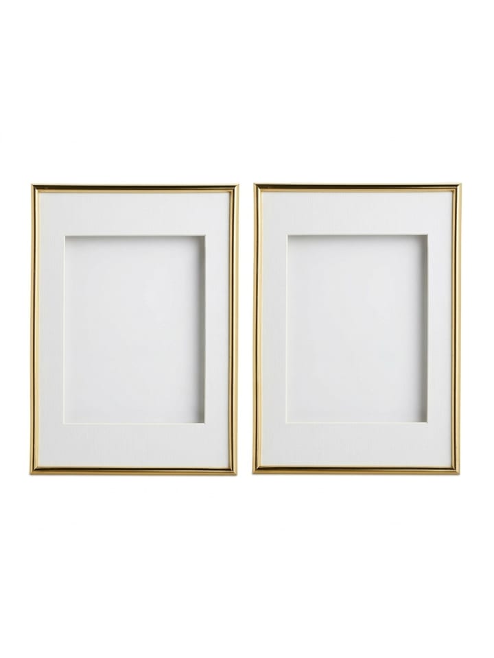 4 x Bilderrahmen in Gold - 15 x 20 cm