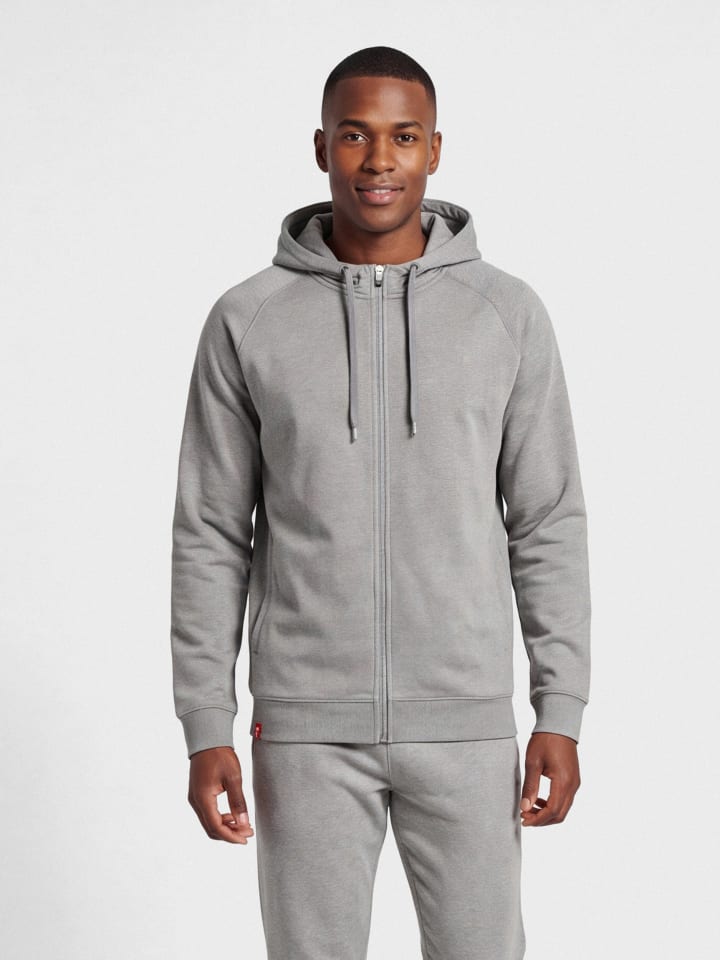 Reißverschluss Kapuzenpullover Hmlred Herren in GREY MELANGE