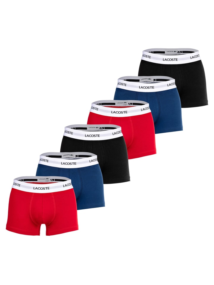 Boxershort 6er Pack in Rot/Blau/Schwarz