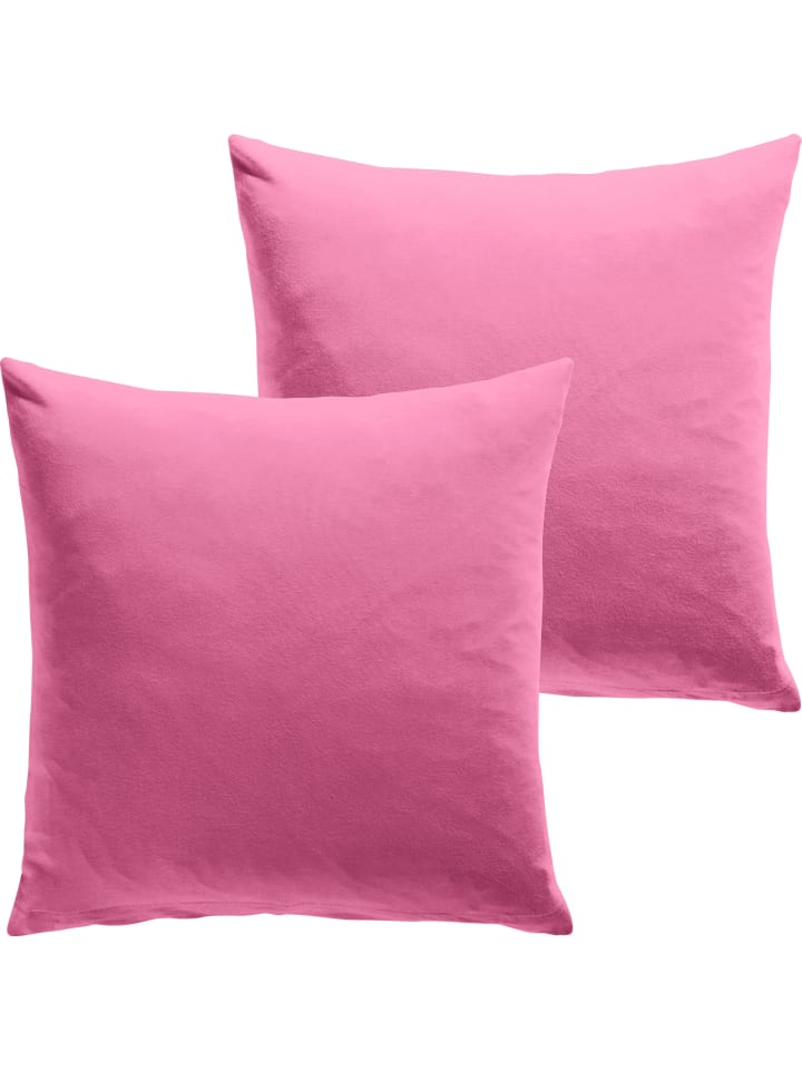 Single-Jersey Kuschelkissenbezug 2er-Pack San Francisco in rosa