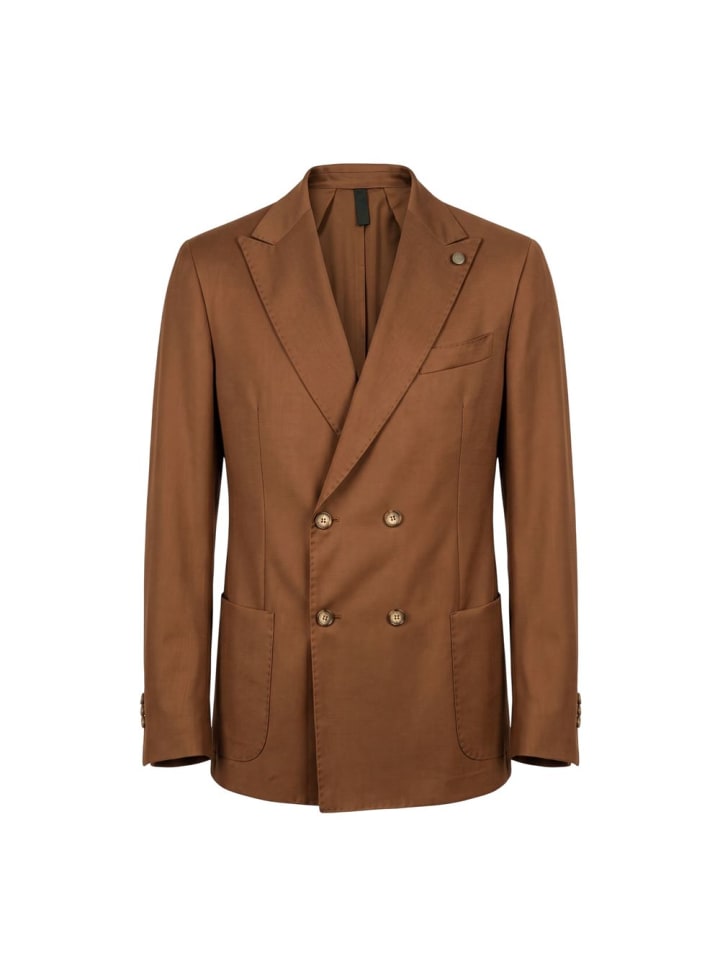 Braun Viskose Herren Jacke