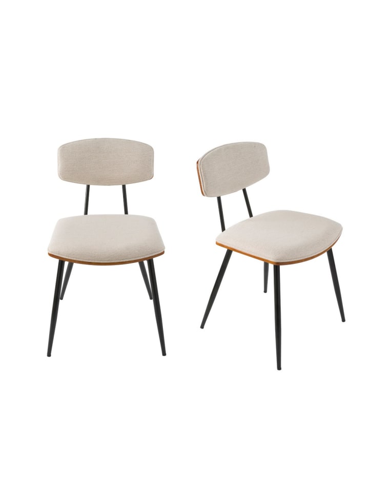 2er-Set Esszimmerstuhl BABETTE in Beige - (W)45 x (H)79 x (L)45 cm