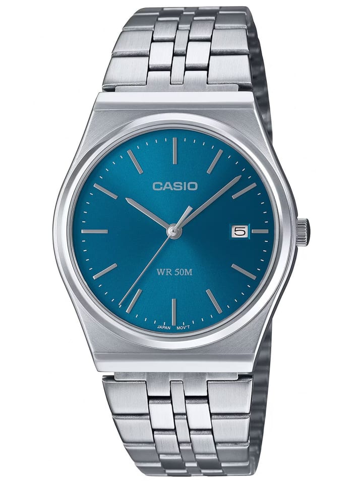 Unisex-Armbanduhr Quarz Stahl/Petrolblau