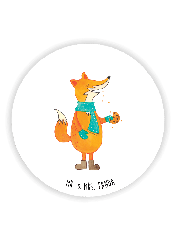 Kühlschrankmagnet Fuchs Keks ohne Spruch in Weiß