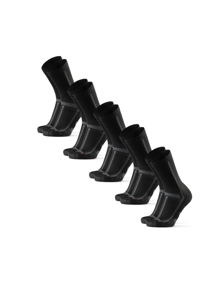 Laufsocken Long Distance Running Crew in Black/Grey