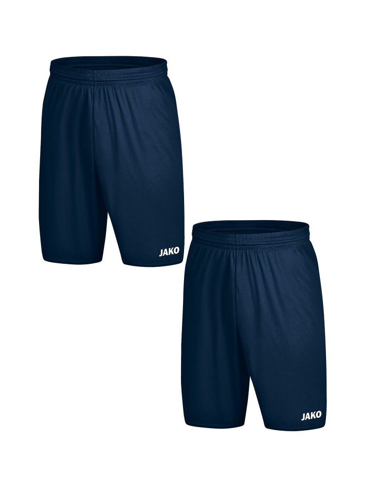 Sporthose 2er-Set kurz Elastischer Bund Kordelzug in Marineblau