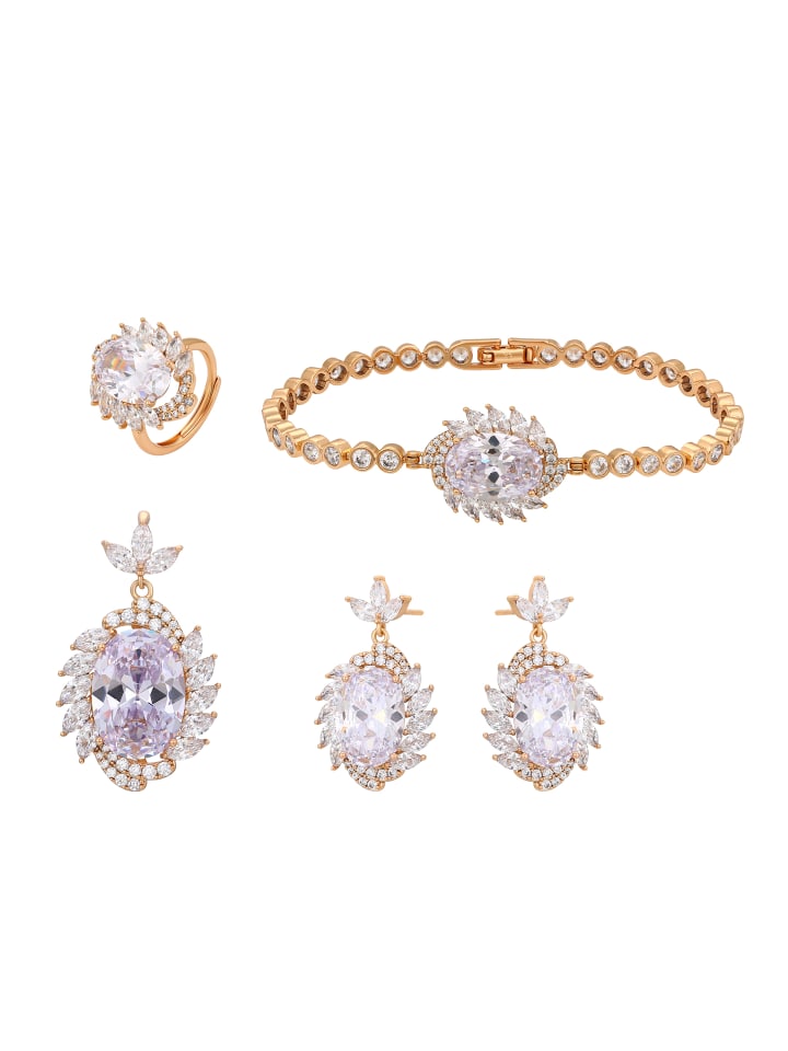 Women Jewelry Set in Rose Gold