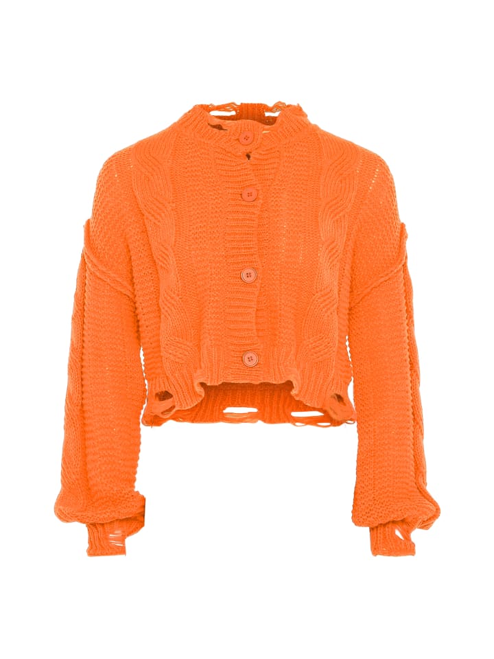 Damen Strickjacke in ORANGE