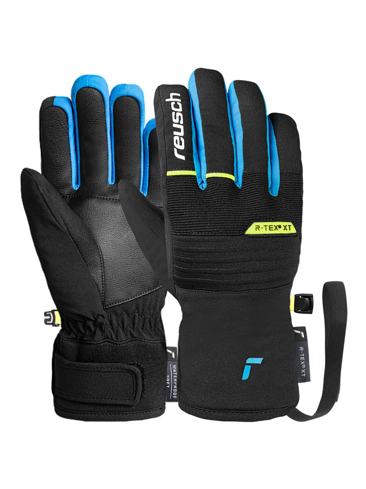 Fingerhandschuhe Benji R-TEX® XT Junior in 7002 blck/bril blu/safety yell