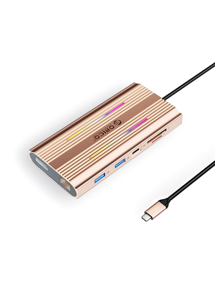 XDR 12-in-1 RGB USB-C Dockingstation USB-A, USB-C, HDMI 4K 60 Hz, DisplayPort
