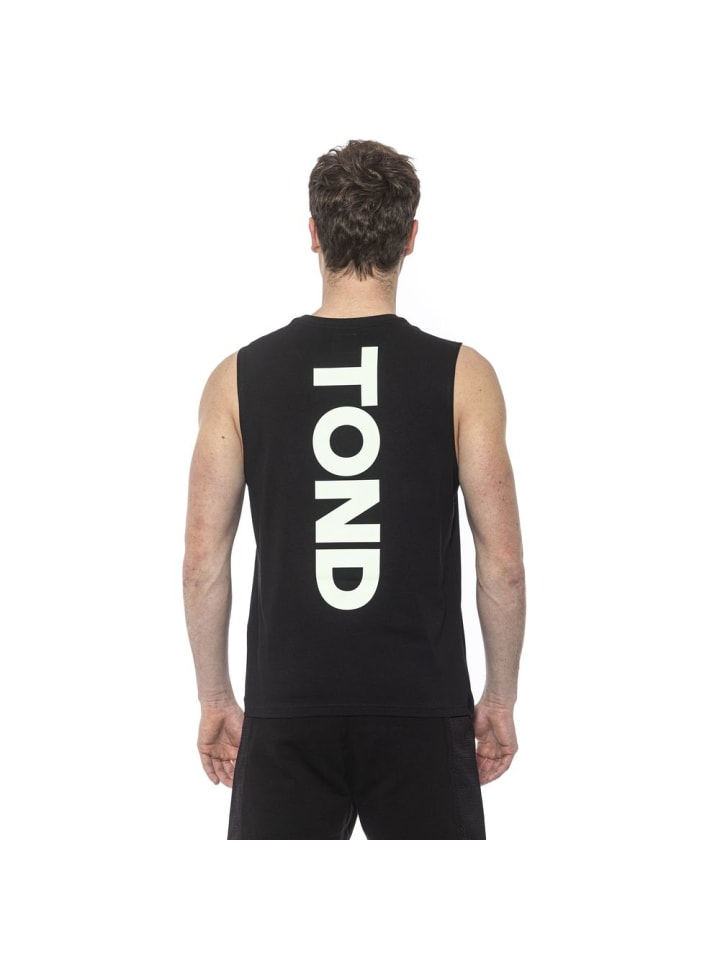 Schwarz Baumwolle Herren Tank Top