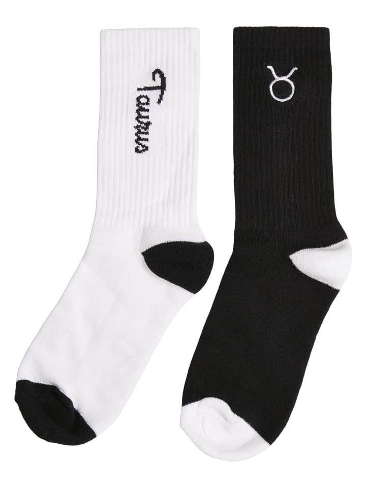Basic Socks in black/white taurus