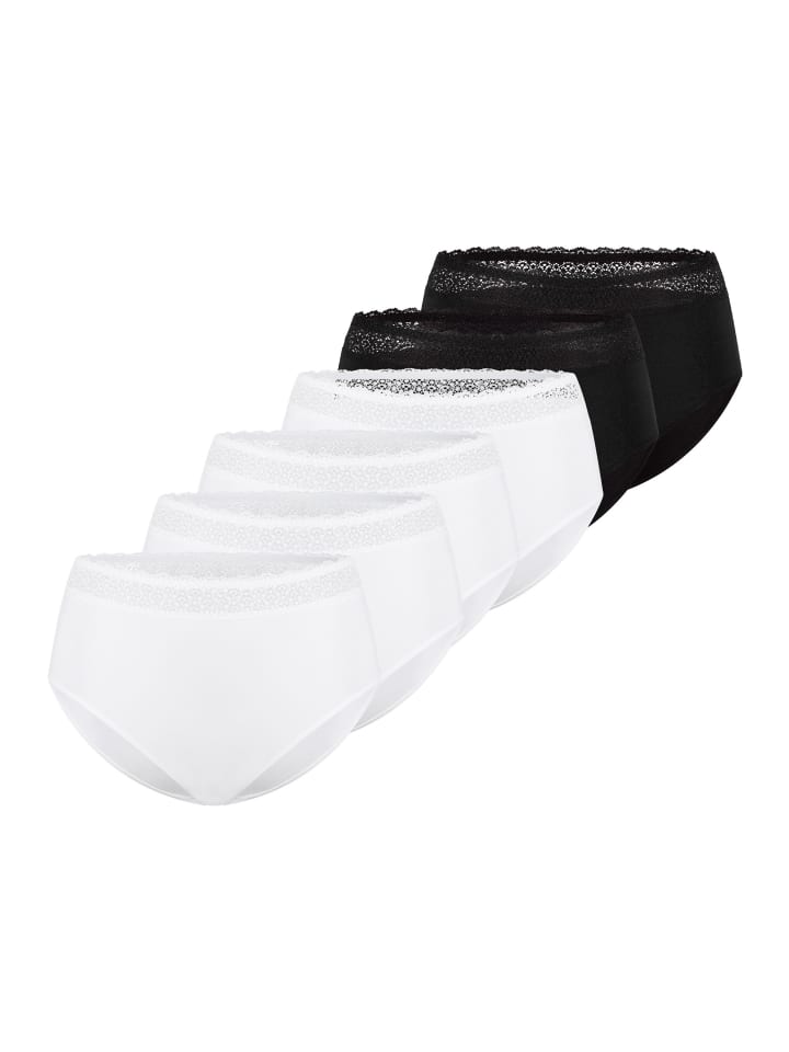 Midi Slip Feel of Modal in Weiß / schwarz